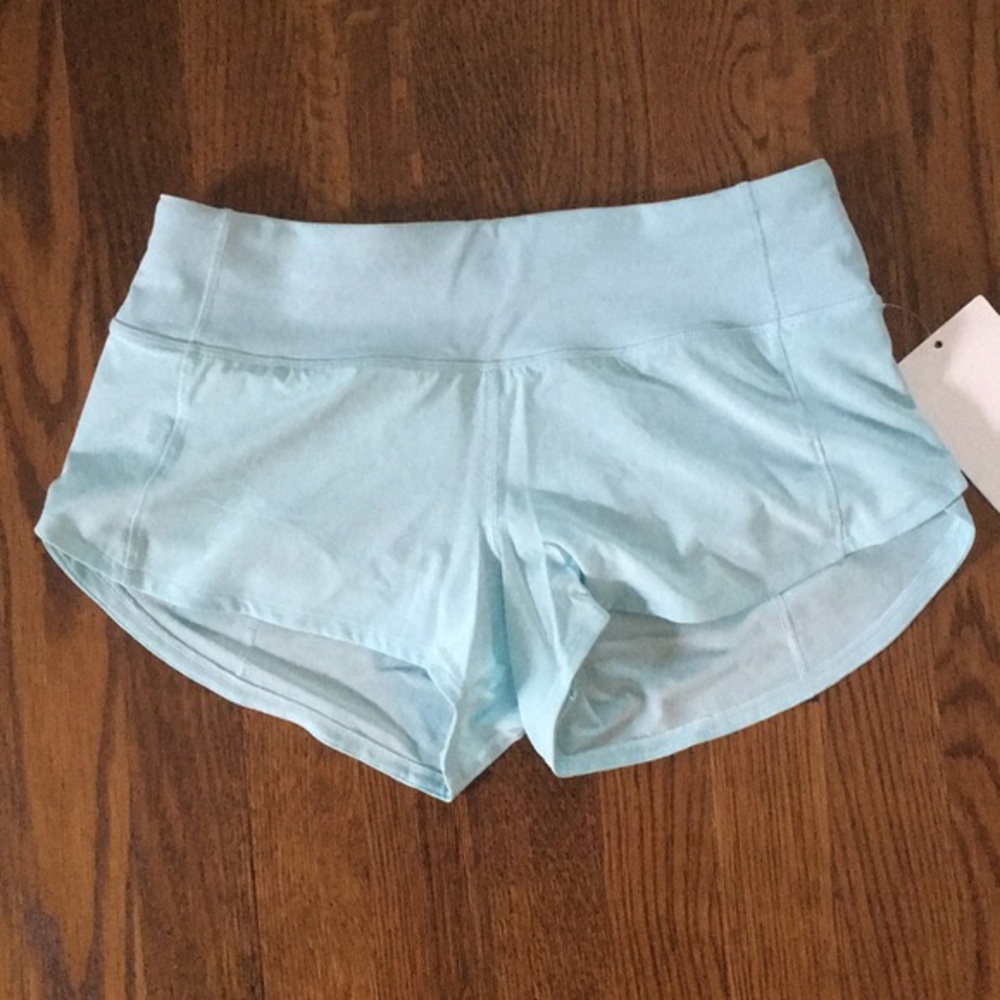 Tiffany Blue Lulu Lemon shorts